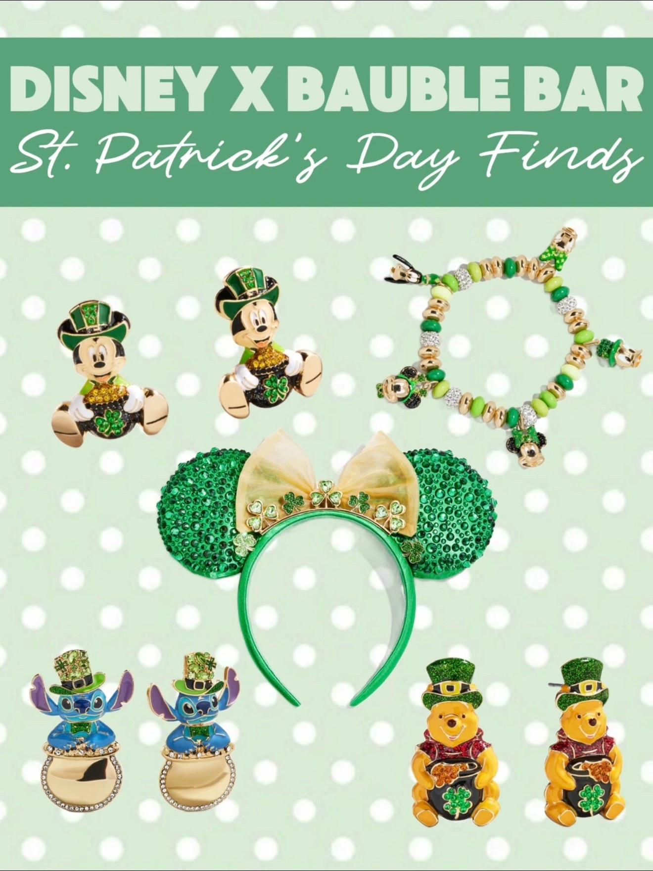 #Disney #DisneyFinds #Jewelry #Necklace #MickeyEars #DisneyEars #Earrings #Bracelet #BaubleBar #StPatricksDay #StPaddysDay #Green #Irish #GoodLuck #KissMe #StPattysDay #Gold #Pooh #WinnieThePooh #Stitch #LiloAndStitch #Seasonal #March #MickeyMouse #MinnieMouse #Mickey #Minnie #DonaldDuck #DaisyDuck #DisneyMerch #Spring #DisneyWorld #DisneyLand #DisneyAdult #NewFinds 

#LTKSpringSale #LTKSeasonal #LTKBeauty