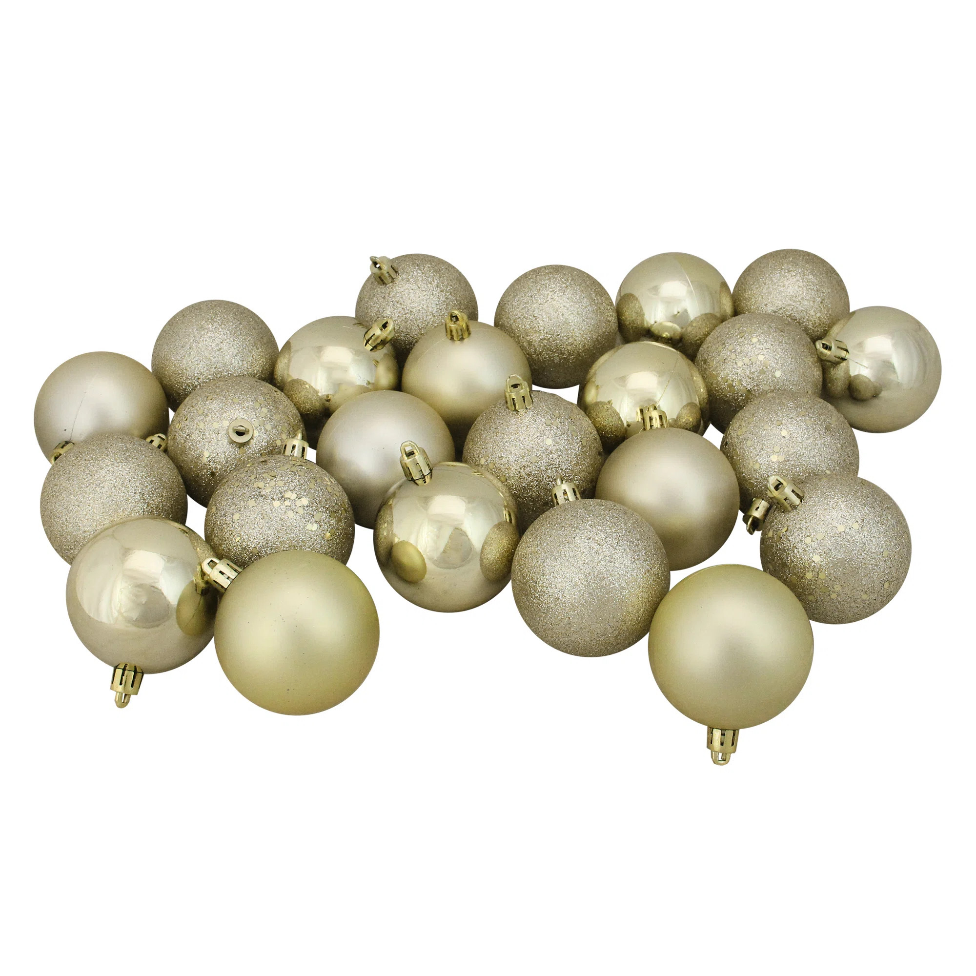 24ct Shatterproof 4-Finish Christmas Ball Ornaments | Wayfair North America