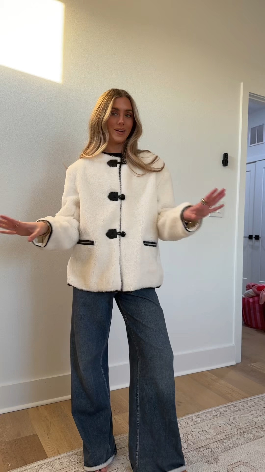 Amazon size small Cicy Bell Womens Faux Fur Jacket Fuzzy Coat Long Sleeve Button Front Warm Winter Outerwear with Pockets

#LTKSeasonal #LTKSaleAlert #LTKootd