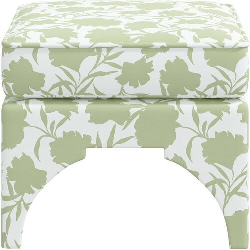 Maude Garden Floral Ottoman | One Kings Lane