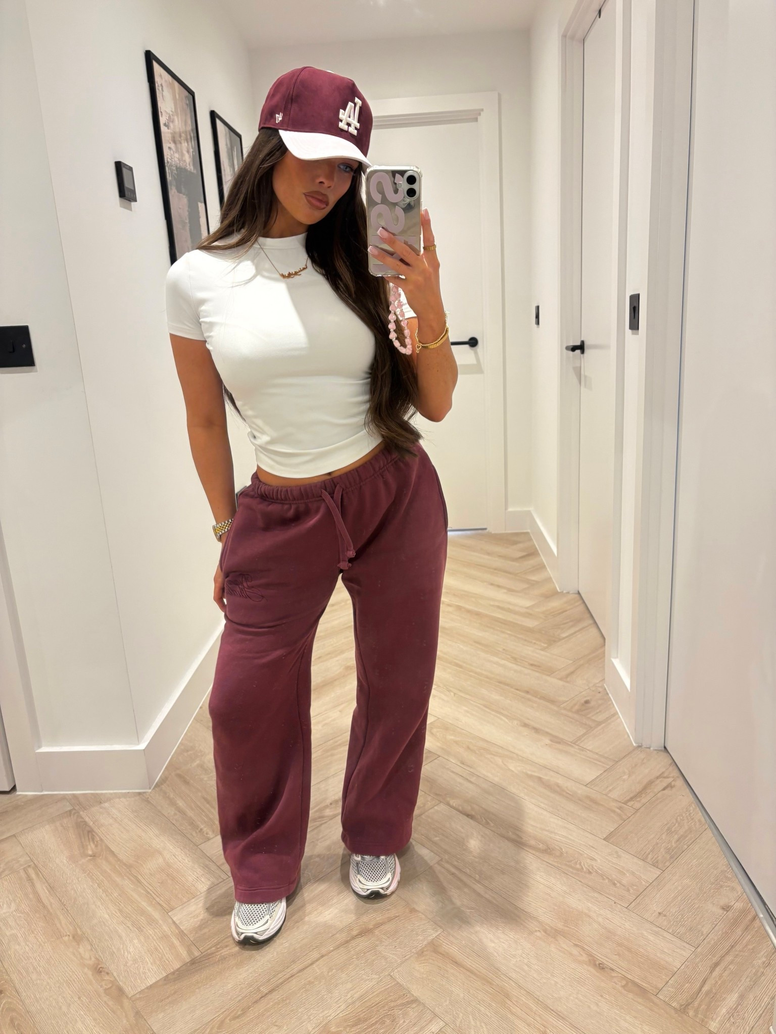 burgundy + pink 💕🌸