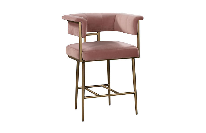 Rory Counter Stool, Blush | One Kings Lane