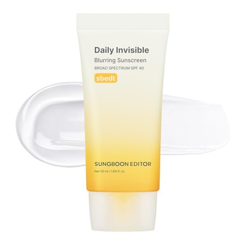 SUNGBOON EDITOR Daily Invisible Blurring Sunscreen with Broad Spectrum SPF 40 Invisible Sunscreen... | Amazon (US)