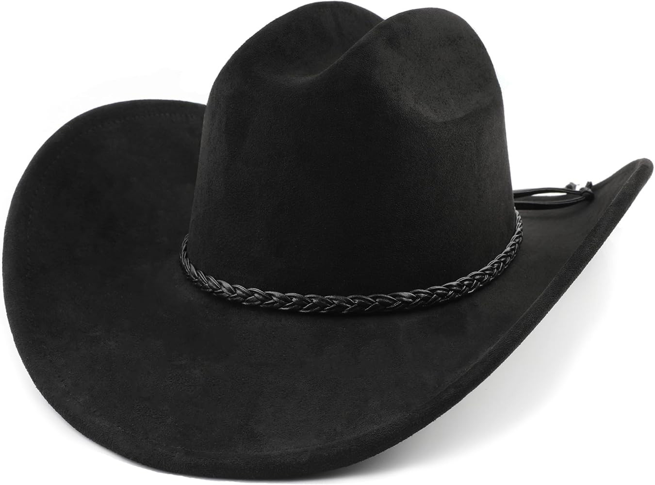 Big Wide Brim Cowboy Hat for Women Men Felt Western Cowgirl Hats | Amazon (US)