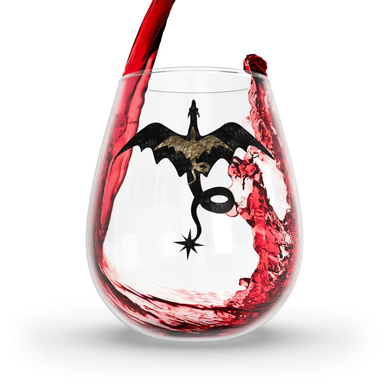 Dragon Rider Stemless Wine Glass 11.75oz Fourth Wing Wine - Etsy | Etsy (US)