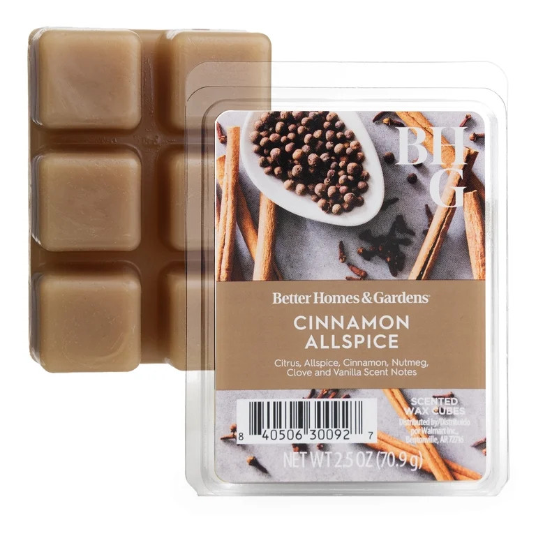 Better Homes & Gardens Cinnamon Allspice 2.5oz Wax Melts, Spiced Home Fragrance | Walmart (US)