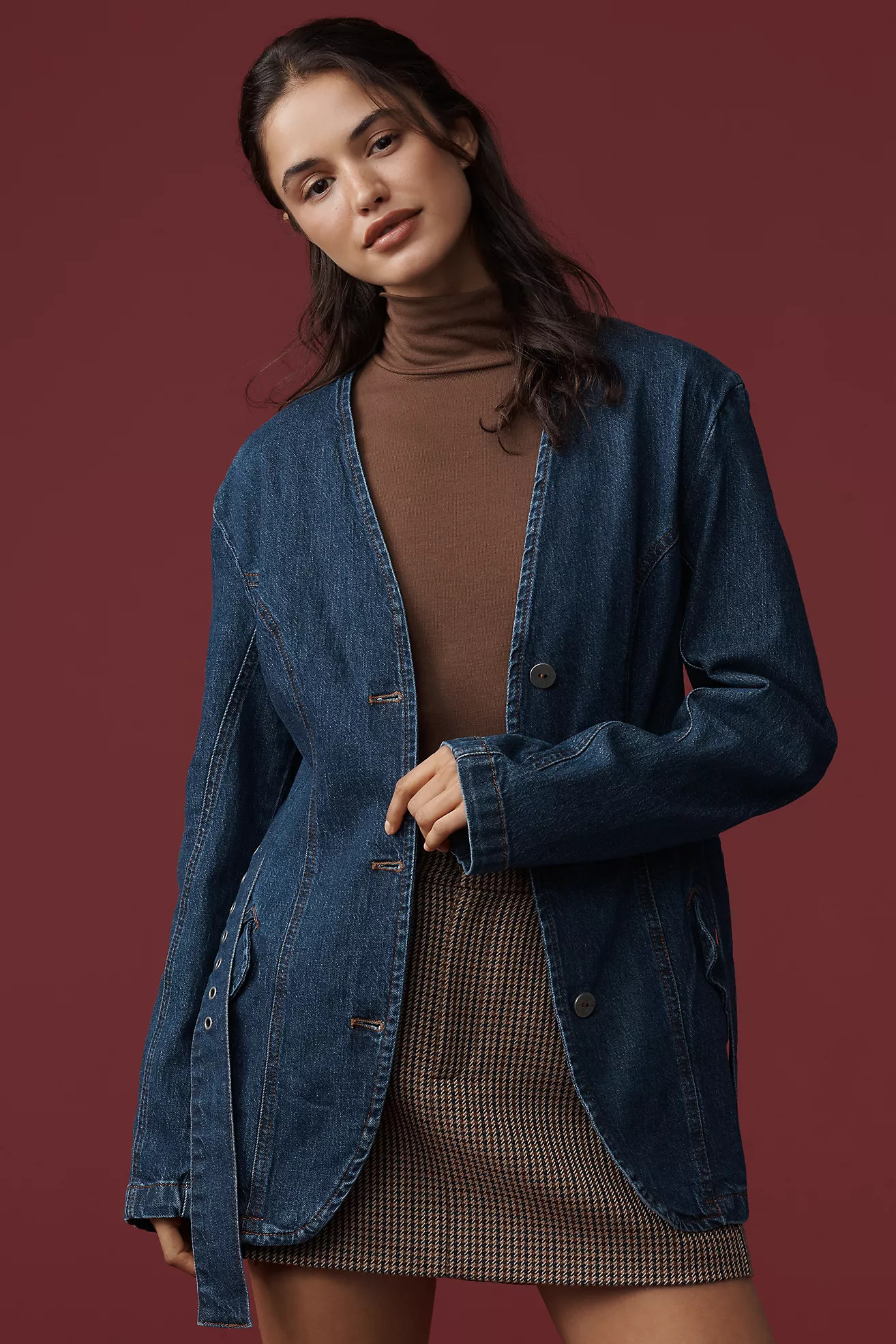 By Anthropologie Belted Denim Jacket | Anthropologie (US)
