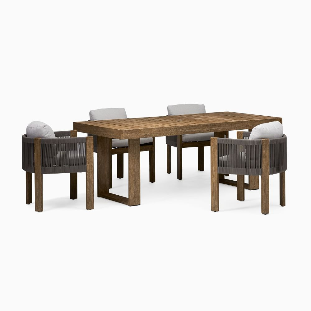 Portside Outdoor Dining Table &amp; Porto Chairs Set | West Elm (US)