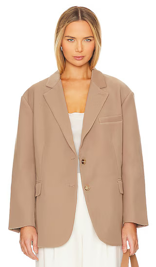 Joey Oversized Blazer in Macadamia | Revolve Clothing (Global)