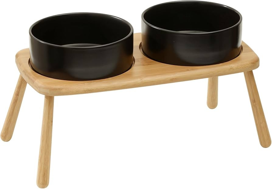 Raised Dog Bowl Non-Slip Ceramics Dog Bowl with Stand Dog Food Bowl Dog Dish Dog Water Bowl for L... | Amazon (US)