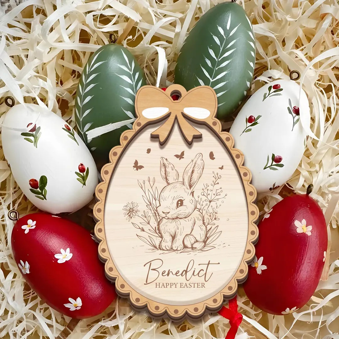 Easter Basket Tag, Personalized Easter Basket Name Tag, Custom Easter Tag, Acrylic Bunny Tag, Cus... | Etsy (US)