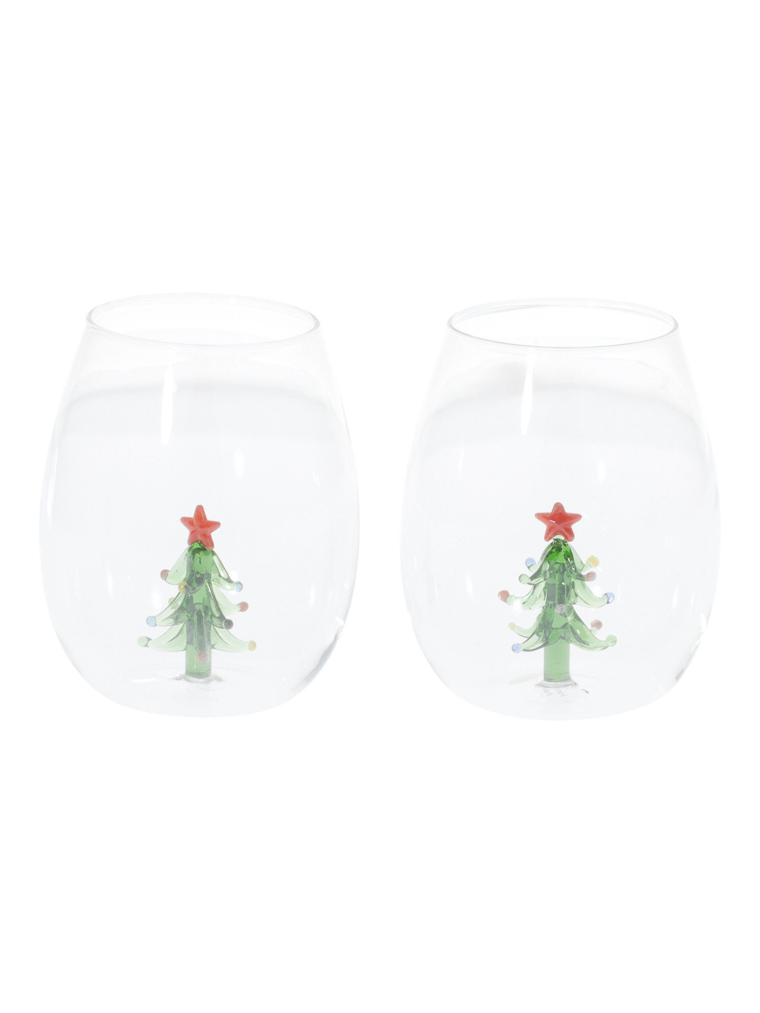 2pk Figural Christmas Tree Stemless Glasses | Drinkware | Marshalls | Marshalls