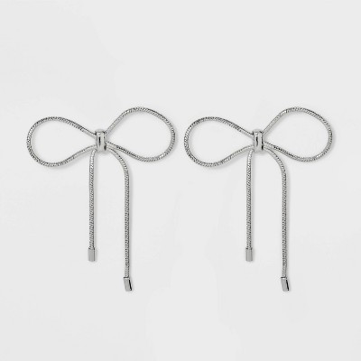 Bow Shape Post Earrings - Wild Fable™ Silver | Target