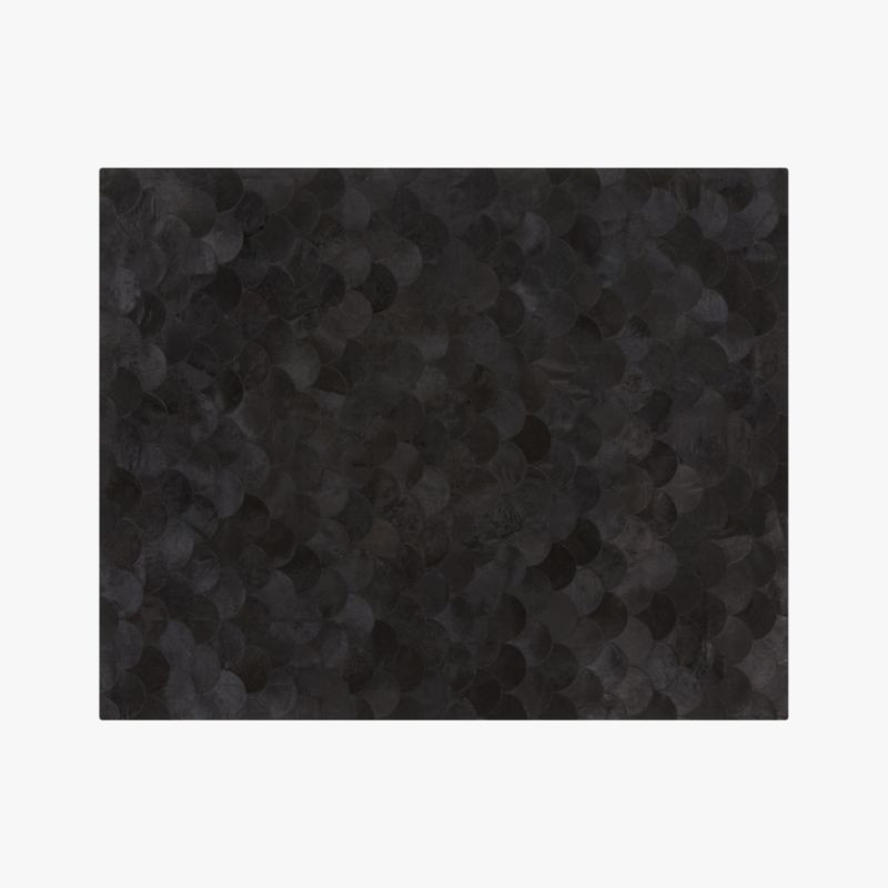 Scallop Black Hide Area Rug 8'x10' + Reviews | CB2 | CB2