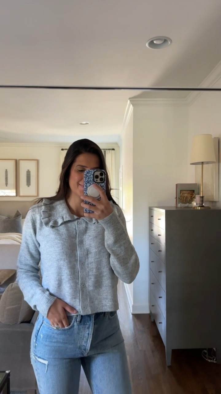 The cutest cardigan--perfect for holidays or family photos!☺️✨ TTS M

anthro, anthropologie, cardigan, ruffle neckline, ruffle cardigan, light wash jeans, denim, ripped jeans, holy jeans, amazon fashion, amazon cardigan, casual style, casual holiday outfit idea, Grace White, A Southern Drawl 

 #LTKHoliday #LTKWatchNow #LTKSeasonal