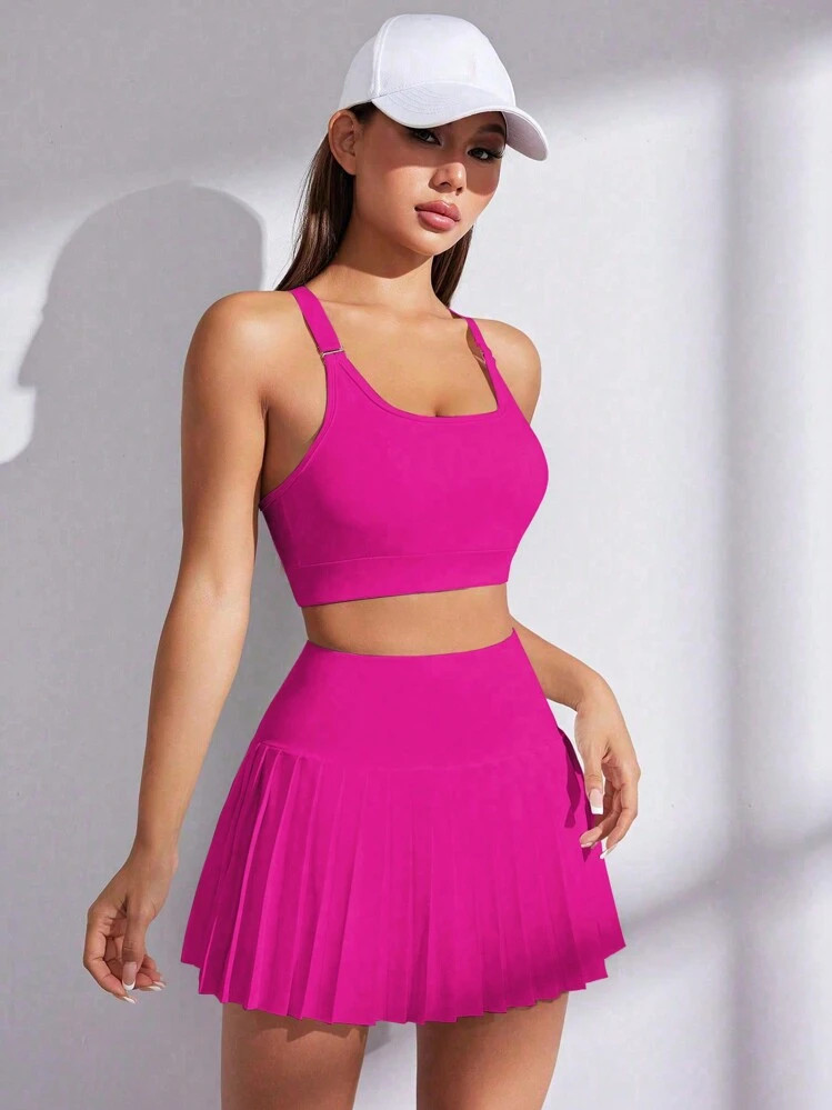 Core Rhythm 2pcs Women Plain Minimalist Casual & Sports Set Workout Women Set Women Workout Set ... | SHEIN