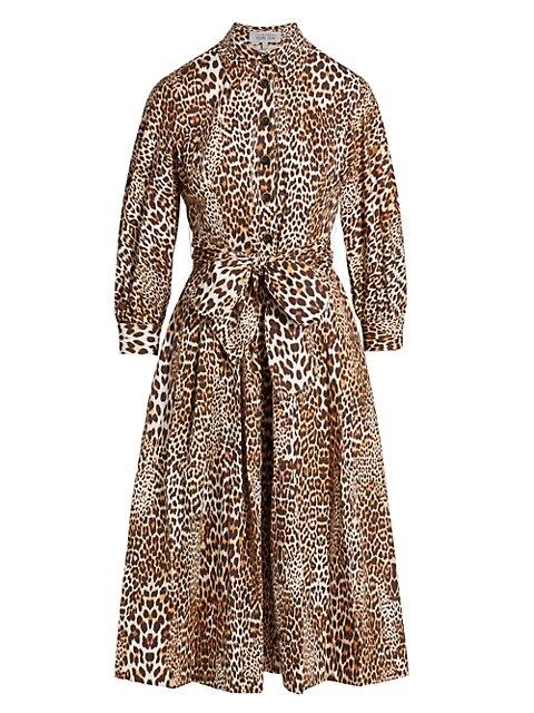 Cotton Leopard Print Shirtdress | Saks Fifth Avenue