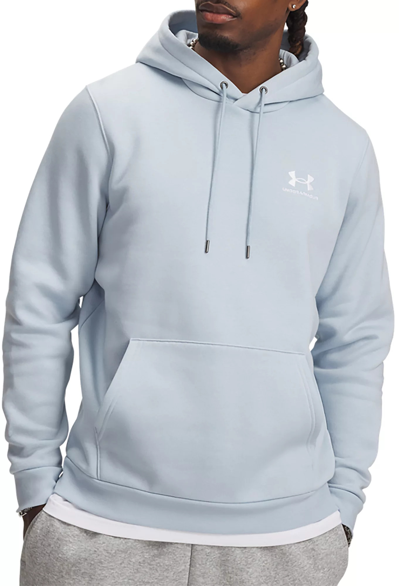 Under Armour Men's Icon Fleece Hoodie, Large, Blue Calm | Going Going Gone