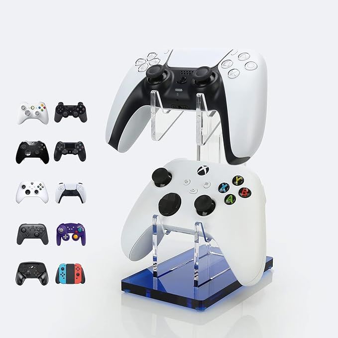 OAPRIRE Universal Dual Controller Stand for PS5 PS4 Xbox One Switch, Controller Holder Gaming Acc... | Amazon (US)