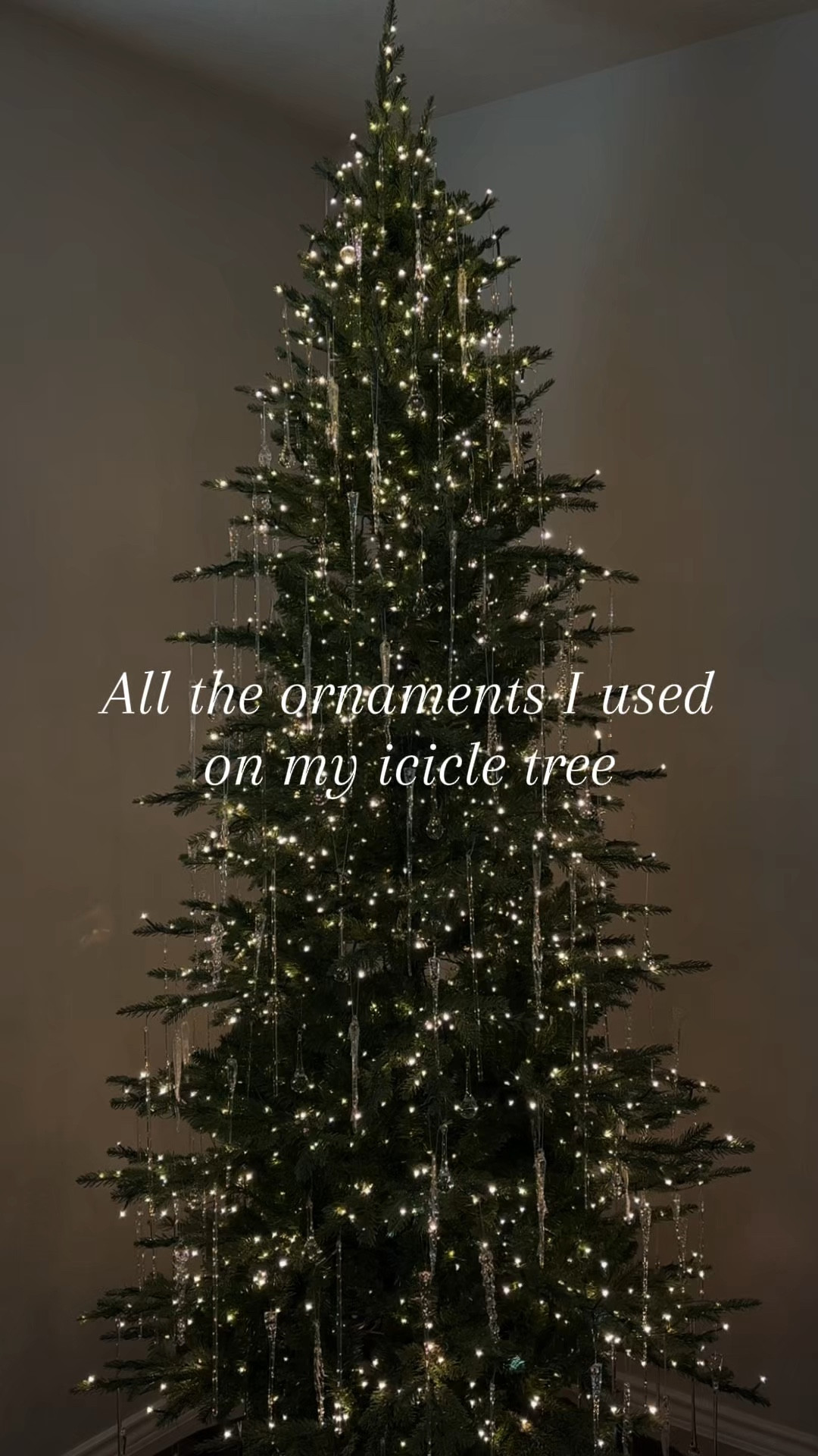 One of the questions I had asked all the time are what ornaments I used to create my icicle tree, so I’m breaking it down for you again!

I’ve used a different amount of each every single year. And last year probably added close to 100 more than I did the first year. This is one look where more is definitely better but it can get expensive so keep that in mind. 

The long icicle ornaments are great to put on the tips of your tree while the short are the perfect size to tuck into your tree. Variation is key!

Comment SHOP and I’ll send you a link to everything I used. I’ll also link some acrylic ornaments in case you want a more budget, friendly and toddler friendly option.

#LTKHoliday #LTKHome #LTKSeasonal