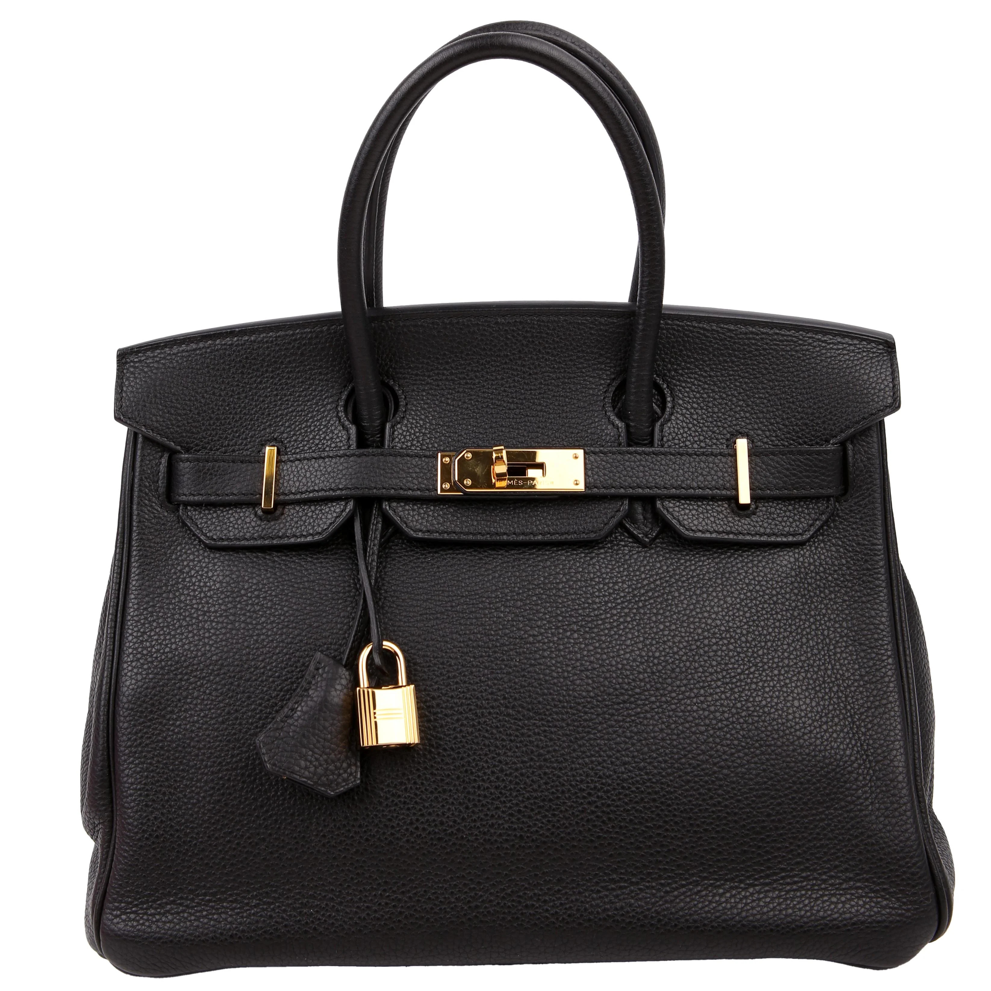 Birkin 30 Togo 2009 Black/Gold | Keeks Designer Handbags