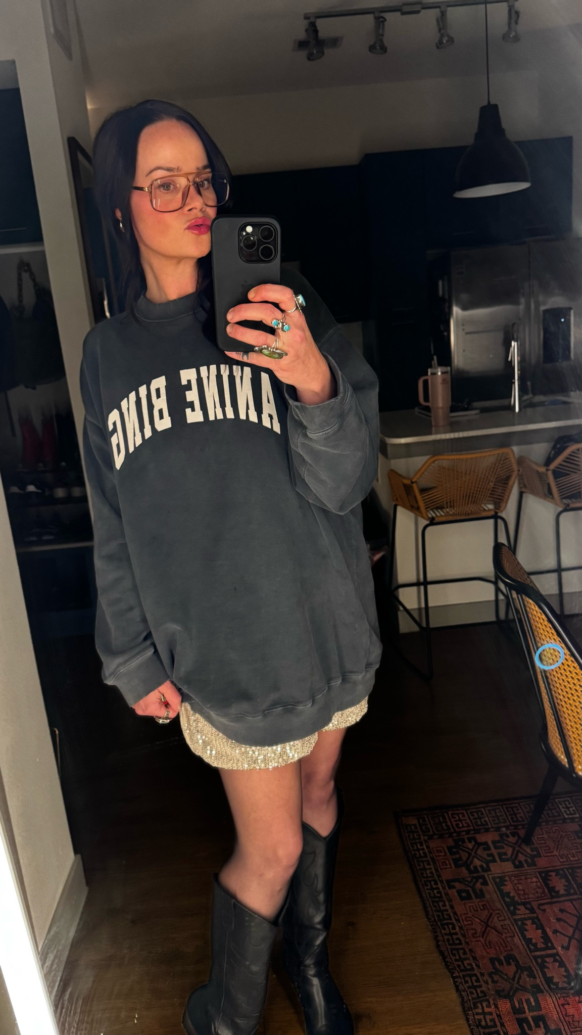 The literal perfect oversized sweatshirt that I can’t stop wearing with everything, including sequin bubble hem shorts🤠 

#LTKGiftGuide #LTKStyleTip #LTKHoliday