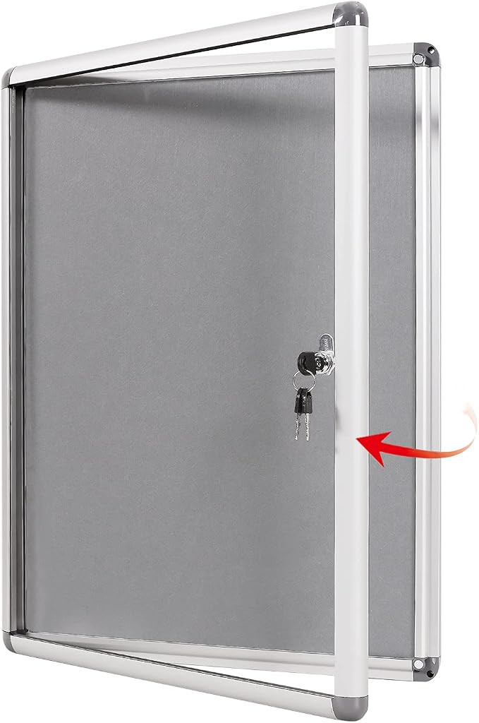 Swansea Enclosed Bulletin Boards Protective Information Case Locking Display Cabinet for Office S... | Amazon (US)