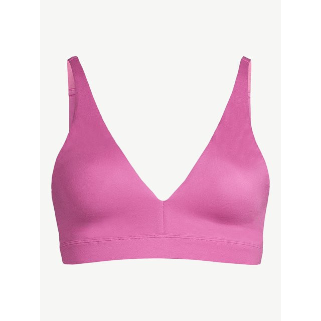 Joyspun Women's Unlined Soft Brushed Plunge Bralette, Sizes to 3XL - Walmart.com | Walmart (US)