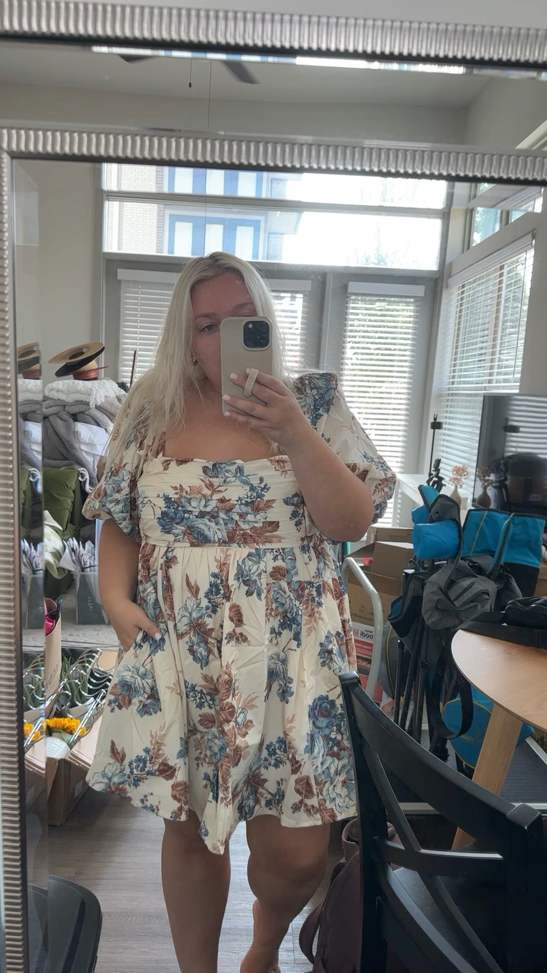 fall floral mini dress perfect for events, concerts, brunch, anything!! Wearing XL!

#LTKcurves #LTKunder100