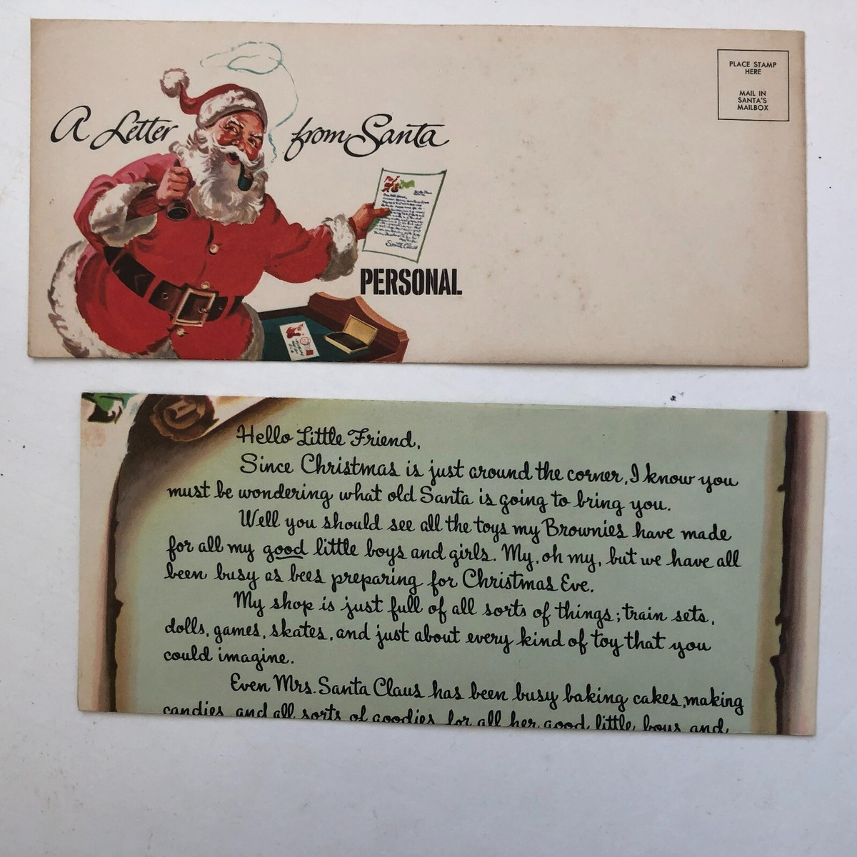Letter from Santa Grant Shopping Center Port Jefferson NY Vintage Christmas  | eBay | eBay US