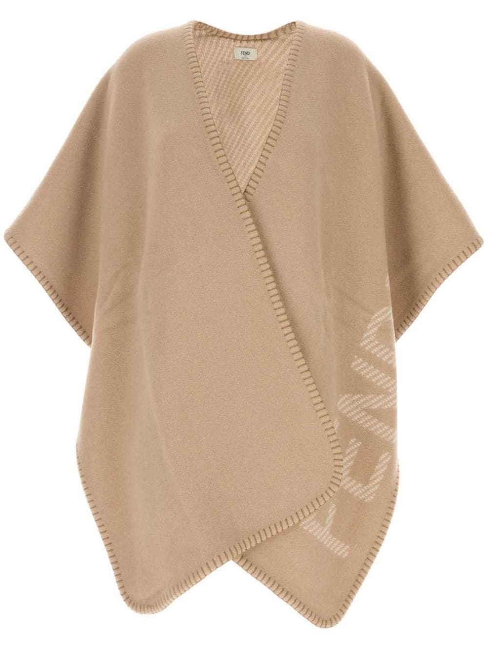 FENDI logo cape - Neutrals | Farfetch Global