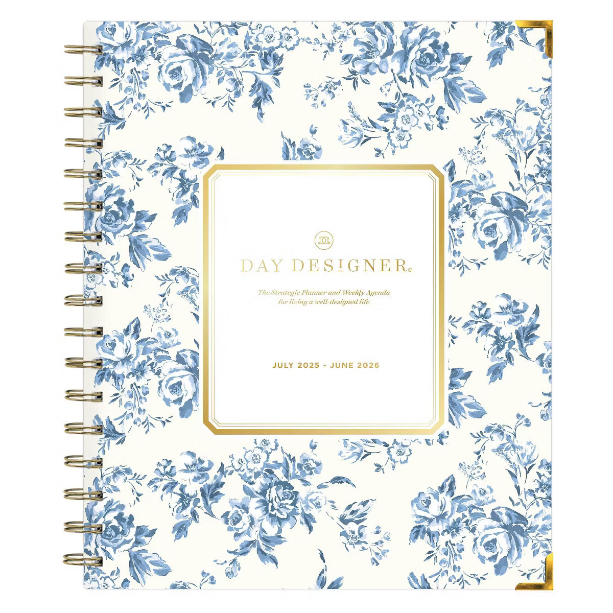 Day Designer Weekly/Monthly Wirebound Planner 7x9 Hardcover Belinda Blue | Target