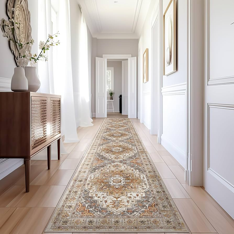 Hallway Runner Rug 2x12, Extra Long Washable Runner Rugs with Rubber Backing, Non Slip Carpet Run... | Amazon (US)
