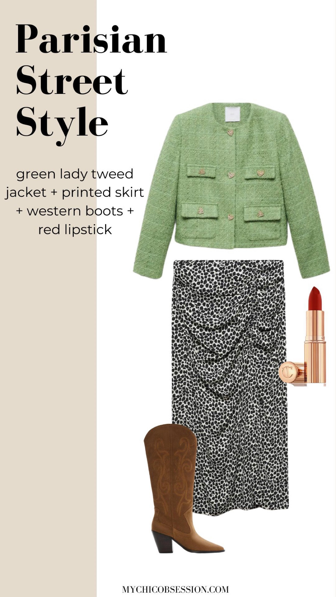 Lady jackets were another popular style in Paris street looks. For a different combination, try adding a printed skirt and Western style boots. Add a pop of red lipstick for a chic touch!

#LTKstyletip #LTKSeasonal