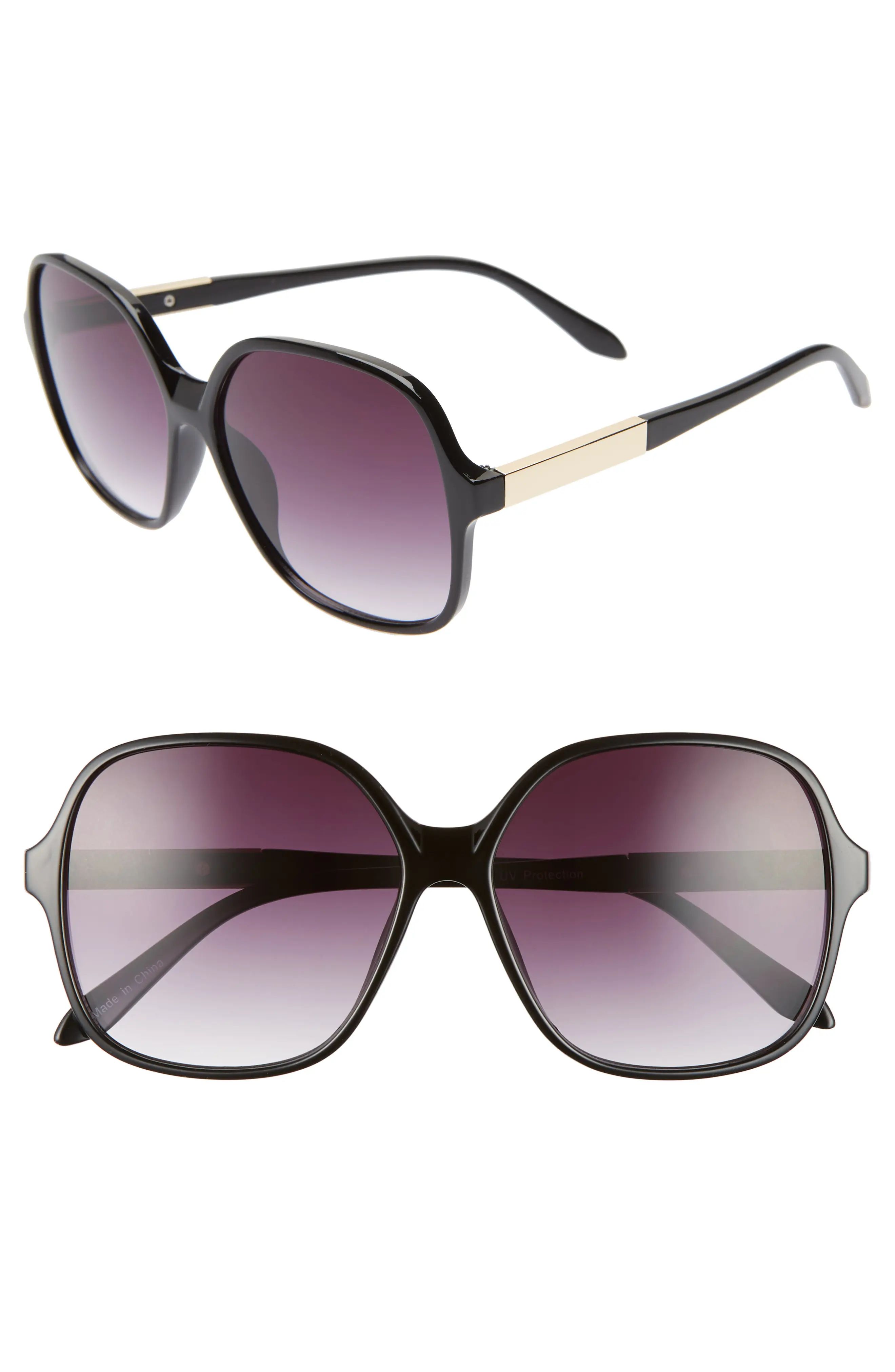 BP. 59mm Metal Detail Square Sunglasses | Nordstrom