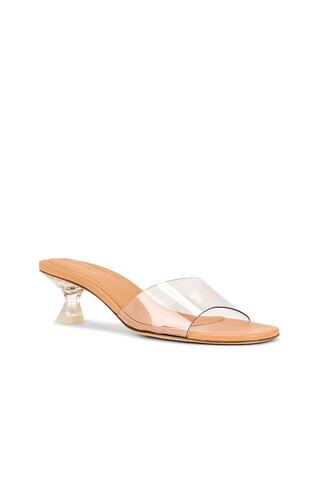 Larroude The Vivi Mule in Vinyl & Beige from Revolve.com | Revolve Clothing (Global)