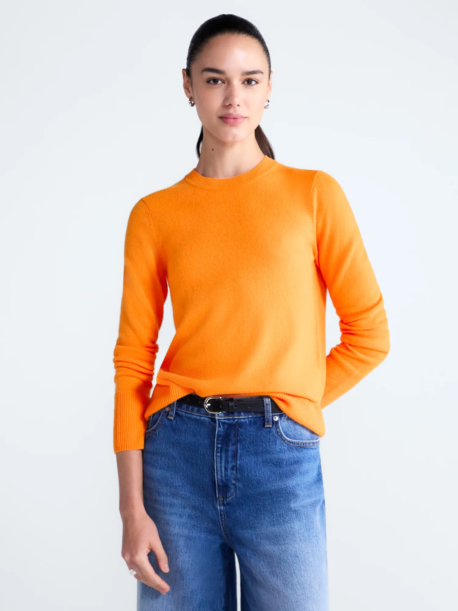 Free Assembly Women's and Women's Plus Cashmere Sweater with Long Sleeves, Sizes XS-4X | Walmart (US)