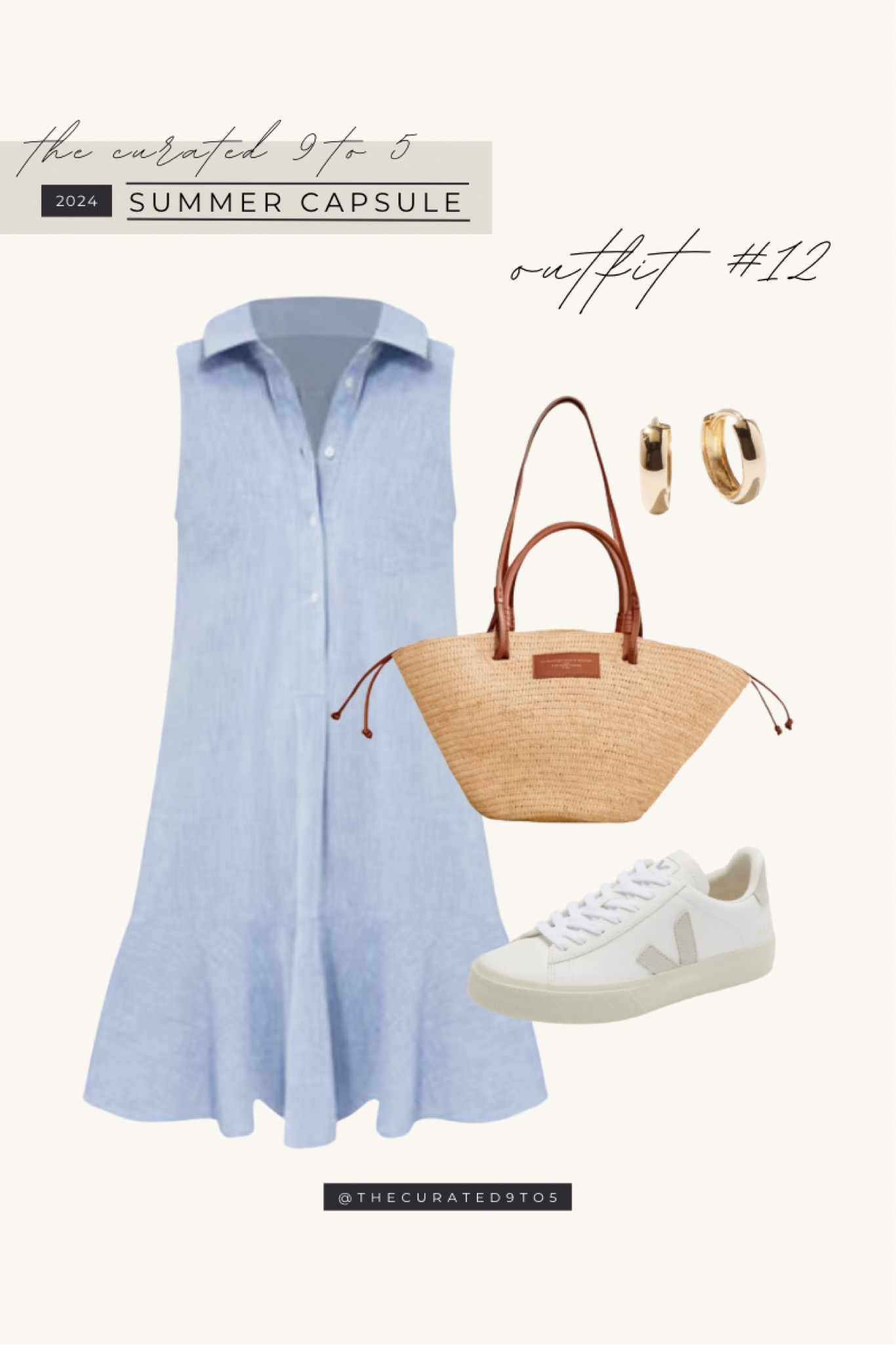 TC9T5 Summer Capsule | Outfit #12

Sleeveless dress, casual summer dress, postpartum friendly, collared dress, Tuckernuck, denim jacket leather sneakers, jean jacket, classic style, styled summer outfit, Parisian style, capsule wardrobe, styled outfit, gold earrings, rattan note bag

#LTKBacktoSchool #LTKStyleTip #LTKShoeCrush