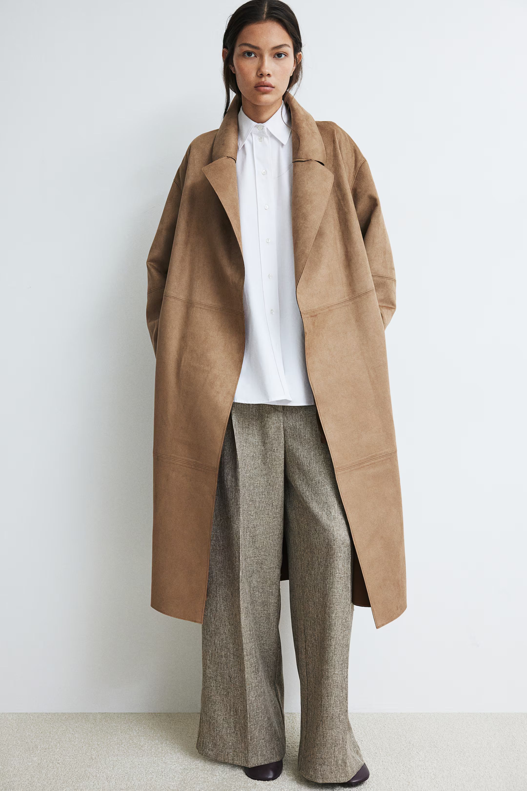 Napped tie-belt coat | H&M (UK, MY, IN, SG, PH, TW, HK)