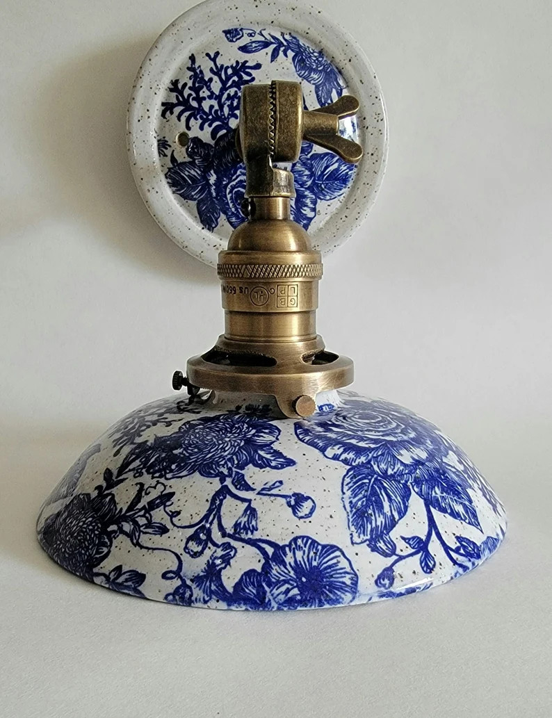 Style#062 Farmhouse decor, Sconce, bedside wall light, wall sconce, plug in wall sconce, pottery ... | Etsy (US)