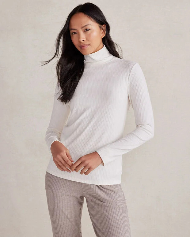 Wide Rib Modal Turtleneck | Talbots