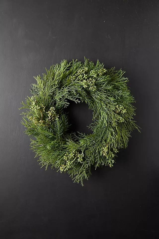 Faux Seeded Eucalyptus Wreath | Anthropologie (US)