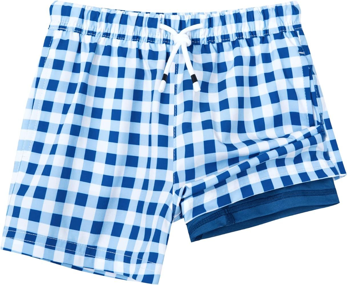 SURF CUZ Boys Swim Trunks with Boxer Brief Liner Toddler Boy Stretch Swimsuit Shorts Quick Dry Sw... | Amazon (US)