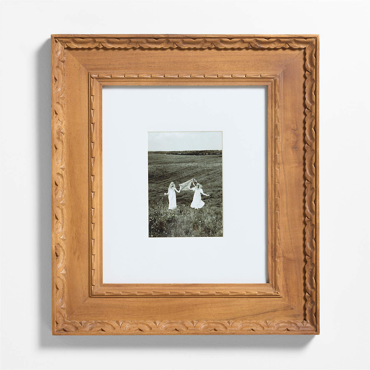 Edinburgh Oak Wood 5x7 Wall Picture Frame with Interchangeable Mats + Reviews | Crate & Barrel | Crate & Barrel