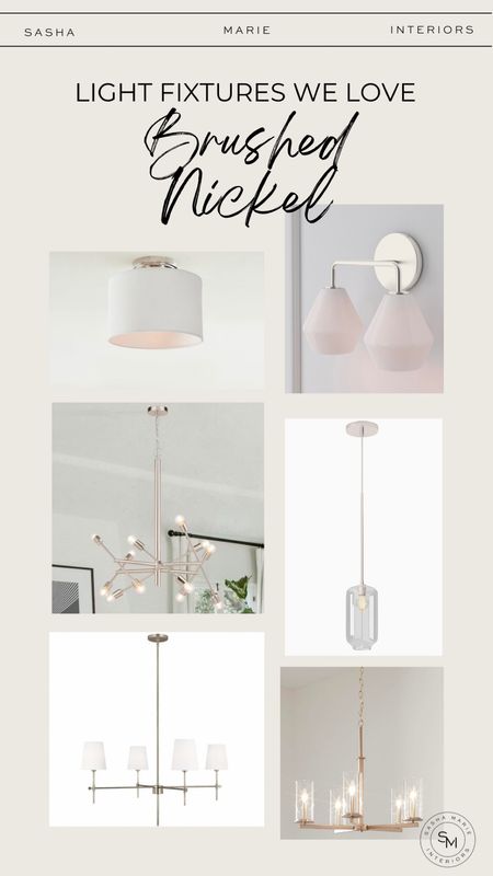 Shop Brushed Nickel Light fixtures that we love! 

#LTKhome #LTKstyletip