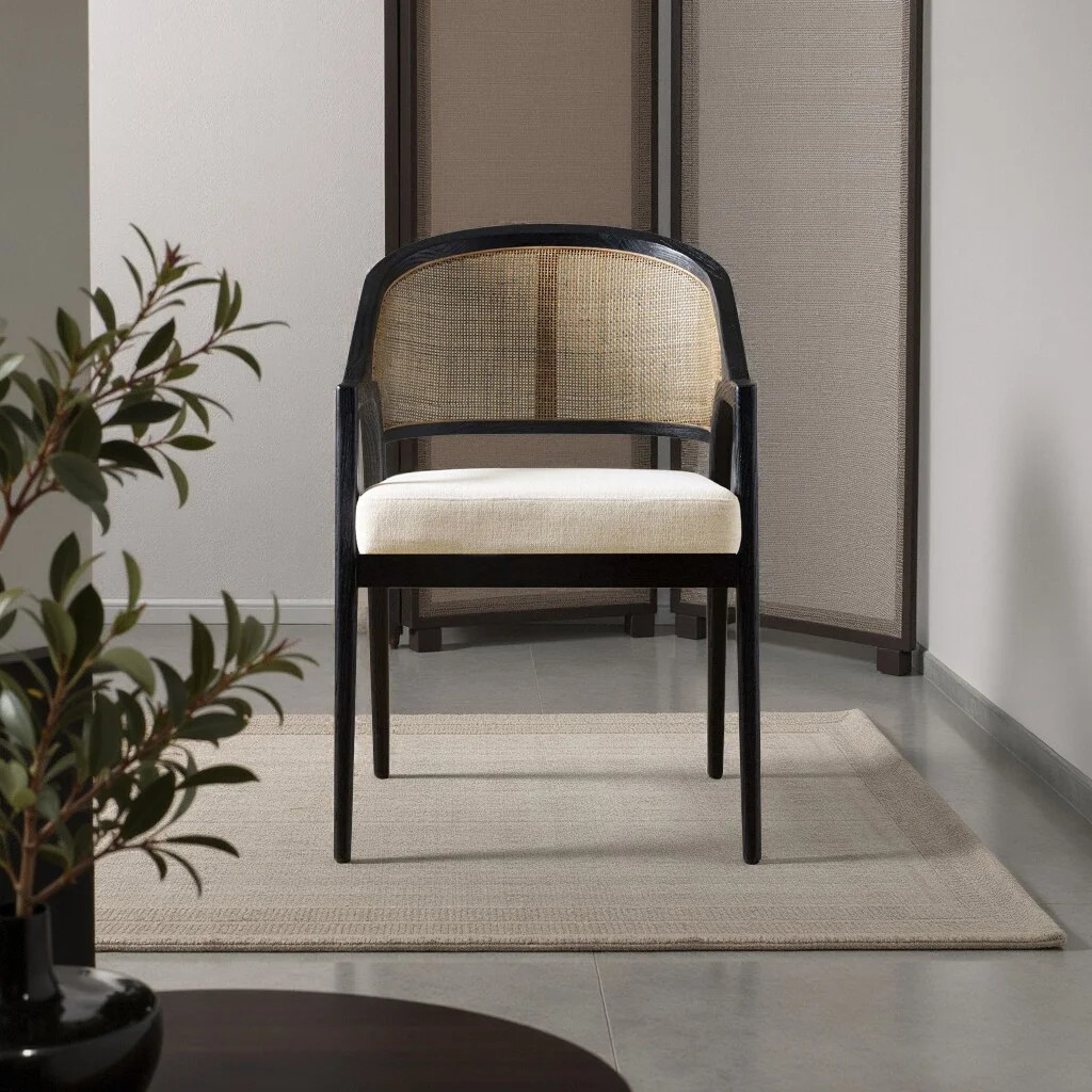 Aliha 19'' H Foam Padding Upholstered Cane Back Side Chair (Set of 2) | Wayfair North America
