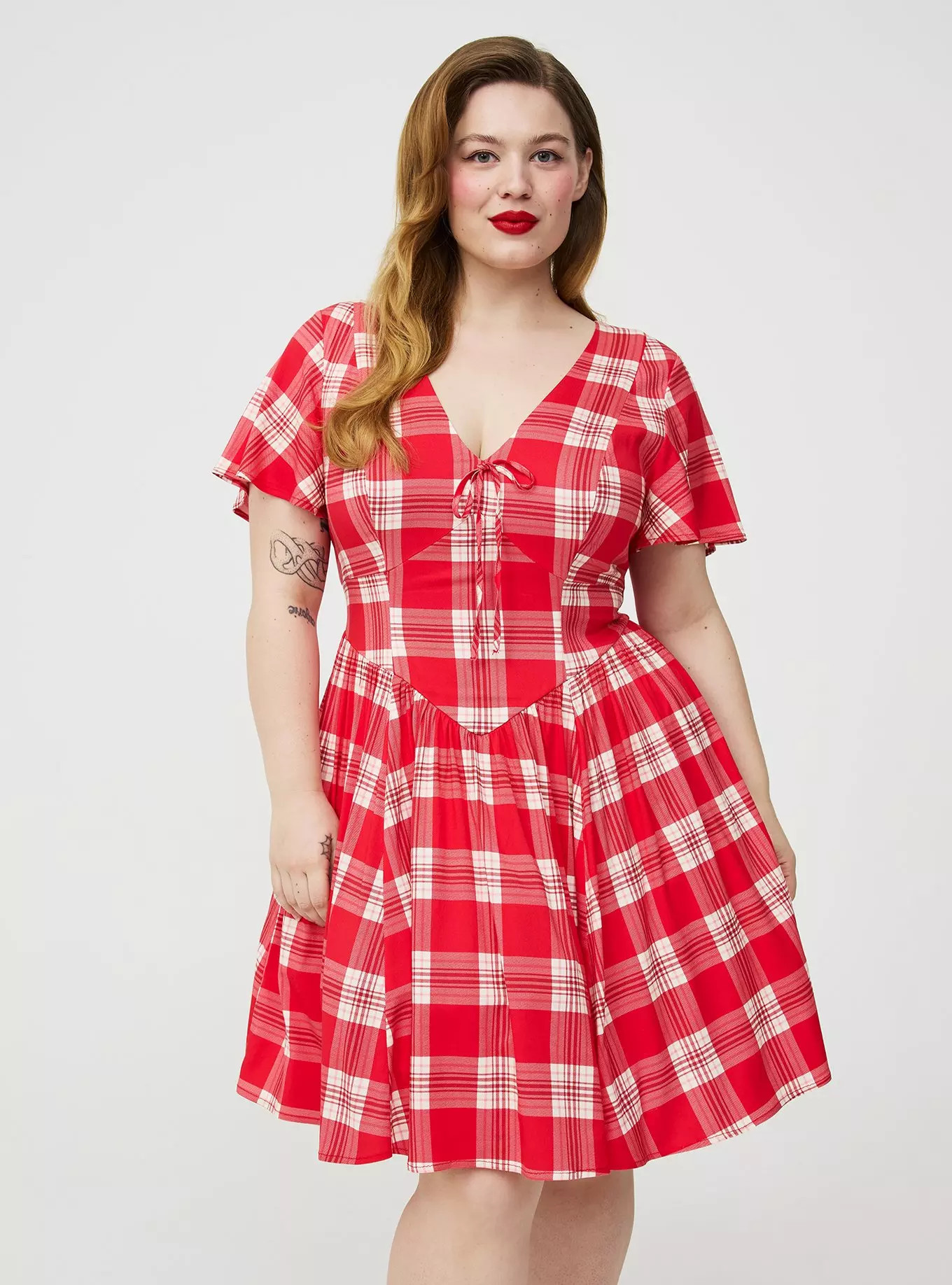 Retro Chic Flutter Swing Mini Dress | Torrid (US & Canada)