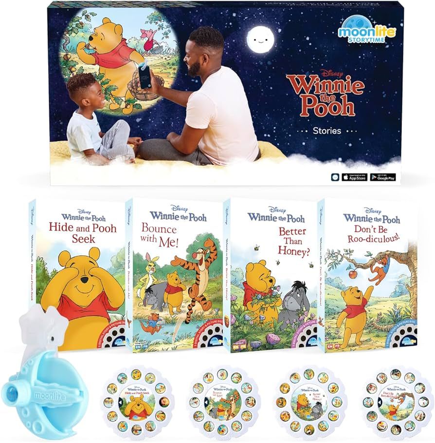 Moonlite Storytime Mini Projector with 4 Winnie The Pooh Stories, A Magical Way to Read Together,... | Amazon (US)