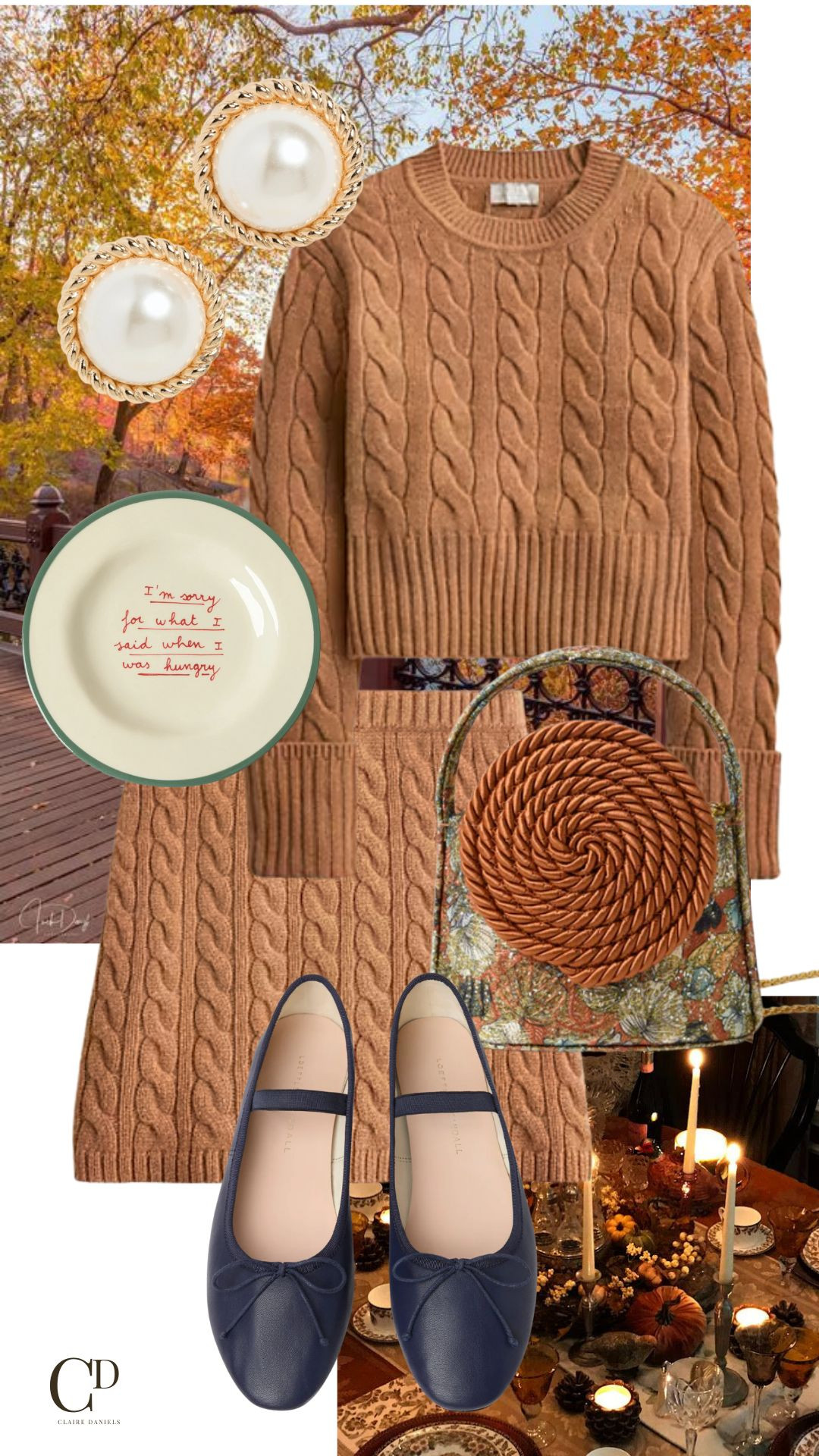 Thanksgiving Day Outfit Inspiration! I am loving this J. Crew Sweater Set. These pieces are so versatile and would be so serviceable this fall and winter. Paired with ballet flats and the most special bag.  

 #LTKHoliday #LTKSeasonal #LTKParties