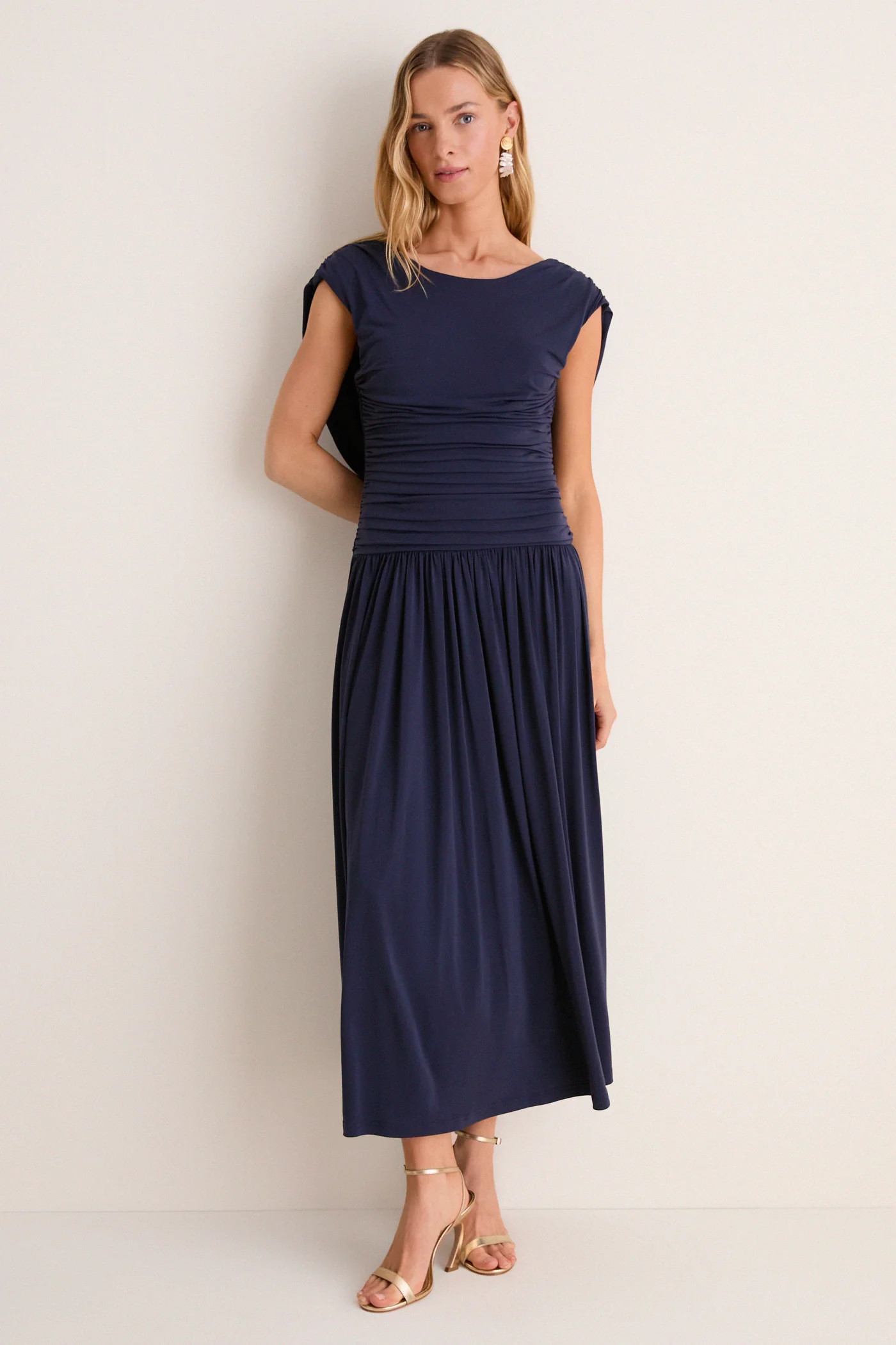Navy Crepe Jersey Luciana Dress | Tuckernuck (US)
